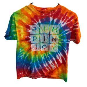 #PimpinJoy Rainbow Design Tie-Dye T-Shirt Cotton Medium Short Sleeve Unisex